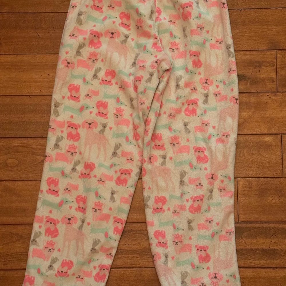 simple joys by carters Size 8 Girls Warm Cozy‎ Puppy Pajama Pants. - Picture 2 of 4